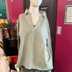 Sweatshirt material. Raw edges.